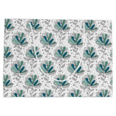 Shades of Green Floral Abstract Doodle Art Style  Große Geschenktüte (Rückseite)