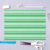 Shades of Green Horizontal Stripes Seidenpapier (Handwerk)