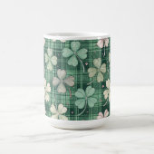 SHADES OF GREEN IRISH CELTIC SHAMROCKS  KAFFEETASSE (Mittel)