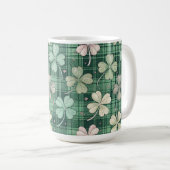 SHADES OF GREEN IRISH CELTIC SHAMROCKS  KAFFEETASSE (VorderseiteRechts)