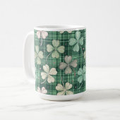 SHADES OF GREEN IRISH CELTIC SHAMROCKS  KAFFEETASSE (Vorderseite Links)
