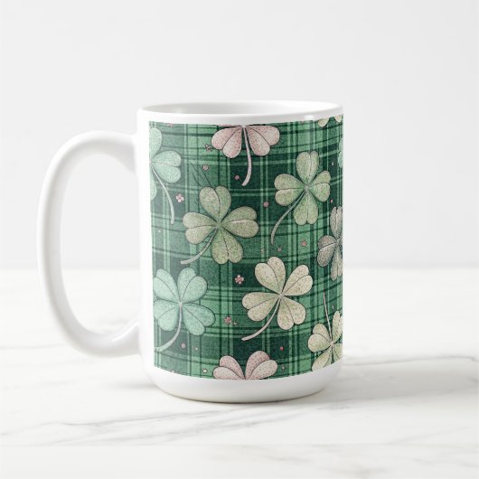 SHADES OF GREEN IRISH CELTIC SHAMROCKS  KAFFEETASSE (Links)