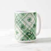 SHADES OF GREEN IRISH CELTIC SHAMROCKS  KAFFEETASSE (VorderseiteRechts)