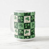 SHADES OF GREEN IRISH CELTIC SHAMROCKS  KAFFEETASSE (Vorderseite Links)