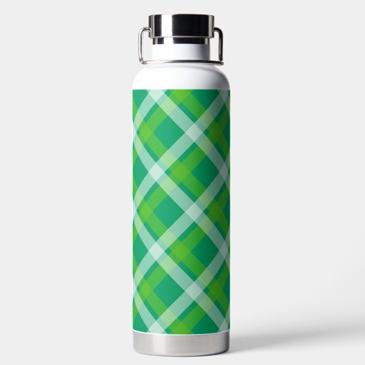 SHADES OF GREEN IRISH PLAID PATTERN TRINKFLASCHE (Rückseite)