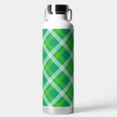 SHADES OF GREEN IRISH PLAID PATTERN TRINKFLASCHE (Vorderseite)