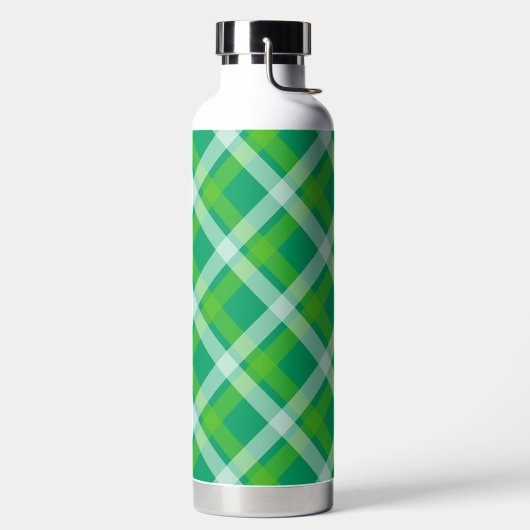 SHADES OF GREEN IRISH PLAID PATTERN TRINKFLASCHE (links)