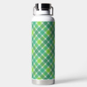 SHADES OF GREEN IRISH PLAID PATTERN TRINKFLASCHE (Rückseite)