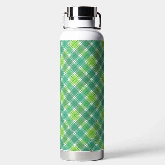 SHADES OF GREEN IRISH PLAID PATTERN TRINKFLASCHE (Rückseite)