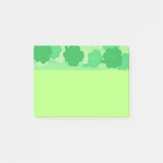 Shades of Green Kleeblatts Post It Notes Post-it Klebezettel (Vorderseite)