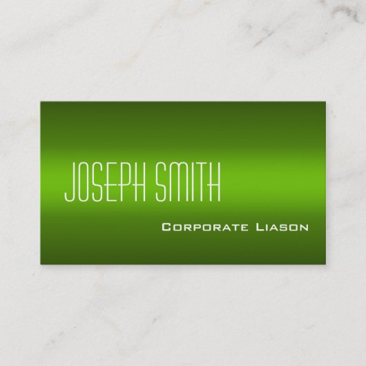 Shades of Green Modern Standard Business Cards Visitenkarte (Vorderseite)