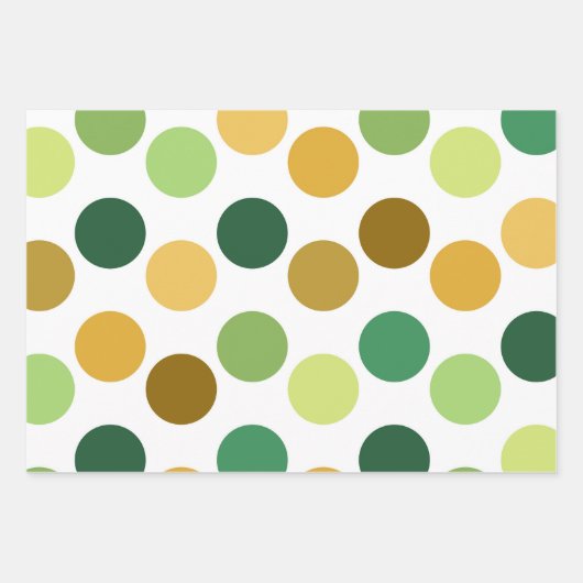 SHADES OF GREEN ORANGE BROWN GEOMETRIC PATTERNS GESCHENKPAPIER SET (Vorderseite 2)