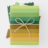 SHADES OF GREEN ORANGE BROWN GEOMETRIC PATTERNS GESCHENKPAPIER SET (Beispiel)