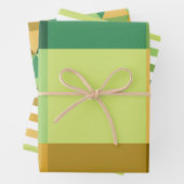 SHADES OF GREEN ORANGE BROWN GEOMETRIC PATTERNS GESCHENKPAPIER SET (Beispiel)