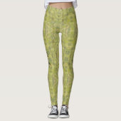 Shades of Green Personalize Name Quality Leggings (Vorderseite)