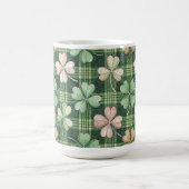 SHADES OF GREEN & PINK IRISH CELTIC SHAMROCKS  KAFFEETASSE (Mittel)