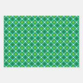 SHADES OF GREEN WITH WHITE IRISH SHAMROCKS GESCHENKPAPIER SET (Vorderseite 3)