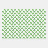 SHADES OF GREEN WITH WHITE IRISH SHAMROCKS GESCHENKPAPIER SET (Vorderseite 3)