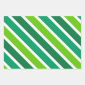 SHADES OF GREEN WITH WHITE IRISH SHAMROCKS GESCHENKPAPIER SET (Vorderseite 2)