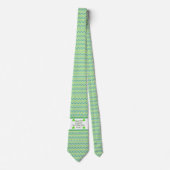 Shades of Green Zig Zag Lines Neck Tie Krawatte (Vorderseite)