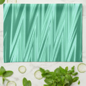 Shades of Green Zigzag Muster Geschirrtuch (Gefaltet)