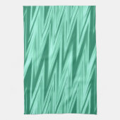 Shades of Green Zigzag Muster Geschirrtuch (Vertikal)