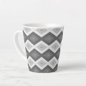 Shades of grey diamond pattern milchtasse (Linke Ecke)