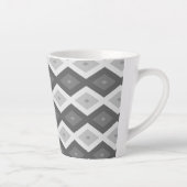 Shades of grey diamond pattern milchtasse (Rechts)