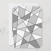 Shades of Grey Geometric Wedding Einladungen (Rückseite)