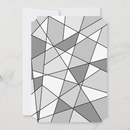 Shades of Grey Geometric Wedding Einladungen (Rückseite)