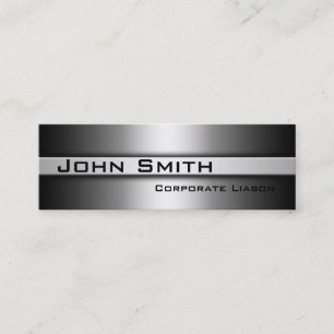 Shades of Grey Skinny Business Cards Mini Visitenkarte
