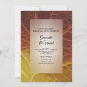 Shades of Herbst Leaf Engagement Party Einladung (Vorderseite)