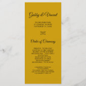 Shades of Herbst Leaf Hochzeitsprogramm Programm (Rückseite)