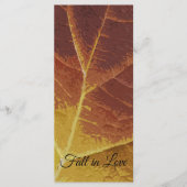 Shades of Herbst Leaf Hochzeitsprogramm Programm (Vorderseite)