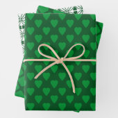 SHADES OF IRISH GREEN & WHITE PATTERNS GESCHENKPAPIER SET (Beispiel)
