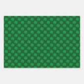 SHADES OF IRISH GREEN & WHITE SHAMROCKS & PATTERNS GESCHENKPAPIER SET (Vorderseite 2)