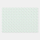SHADES OF IRISH GREEN & WHITE SHAMROCKS & PATTERNS GESCHENKPAPIER SET (Vorderseite)
