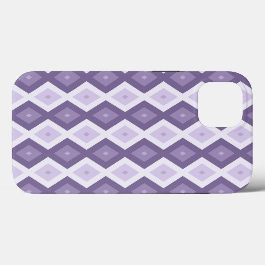 Shades of lavender diamond pattern Case-Mate iPhon Case-Mate iPhone Hülle (Rückseite (Horizontal))