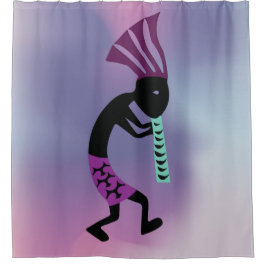 Shades of Lavender Simple Kokopelli Duschvorhang