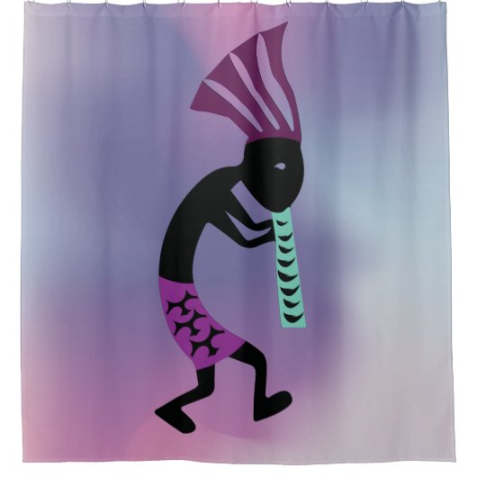 Shades of Lavender Simple Kokopelli Duschvorhang (Vorderseite)