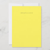 Shades of Lemon Mint Modern Budget Hochzeit (Rückseite)