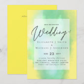 Shades of Lemon Mint Modern Budget Hochzeit (Vorne/Hinten)
