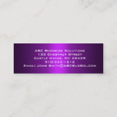 Shades of Lila Skinny Business Cards Mini Visitenkarte (Rückseite)