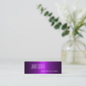 Shades of Lila Skinny Business Cards Mini Visitenkarte (Stehend Vorderseite)