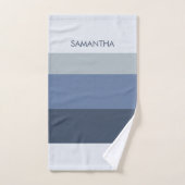 Shades of Modern Color Blocks Stripes Personalize Badhandtuch Set (Handtuch)