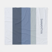 Shades of Modern Color Blocks Stripes Personalize Fleecedecke (Vorderseite (Horizontal))