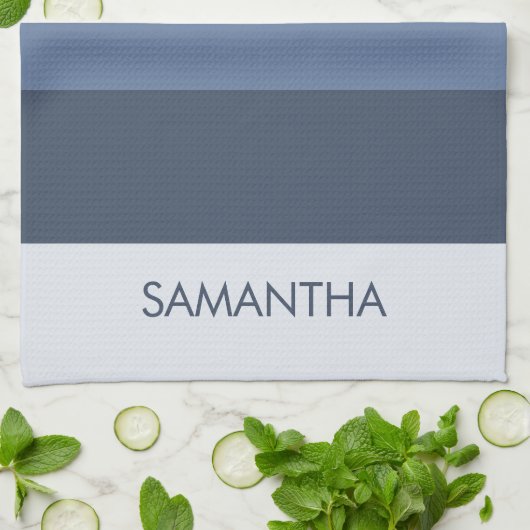 Shades of Modern Color Blocks Stripes Personalize Geschirrtuch (Gefaltet)