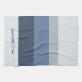 Shades of Modern Color Blocks Stripes Personalize Geschirrtuch (Horizontal)