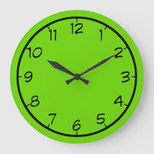 Shades of Neon Clock Große Wanduhr (Vorderseite)