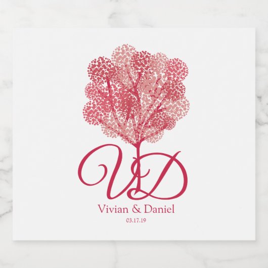 Shades of Netz of Elegant Tree Design Bierflaschenetikett (Einzelnes Label)